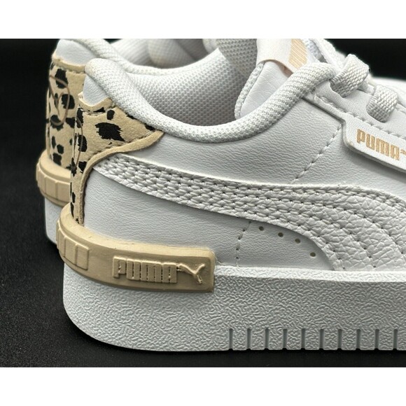 Puma Jada Animal Leopard Print Toddler Sneaker Size 5C White Granola Black NNB - Picture 16 of 16